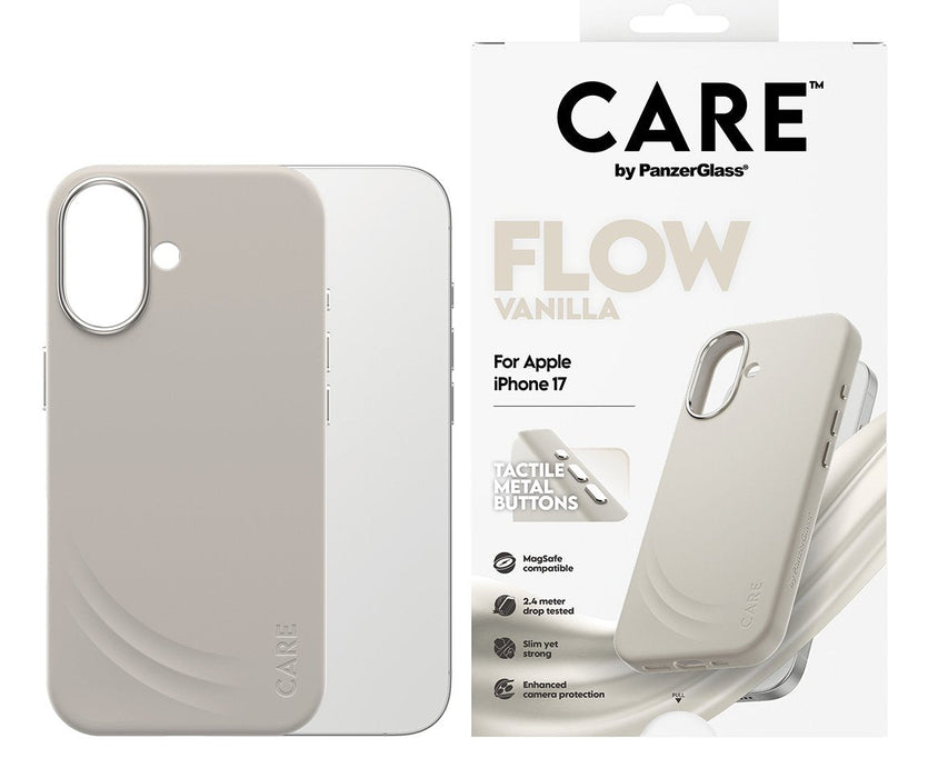 Care By Panzerglass Feature Flow Case Vanilla W. Magsafe Iphone 17