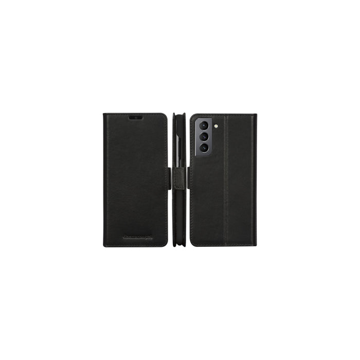 Dbramante1928 Copenhagen Funda Con Tapa Para Teléfono Móvil Cuero De Grano Entero Negro Para Samsung Galaxy S21+ 5g