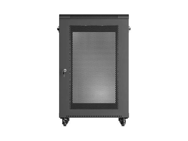 Lanberg Rack Cabinet 19 " Free Standing 18u 600x600 Flat Pack With Mesh Door Black
