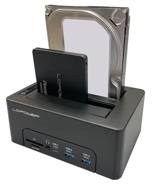 EAN 4262443280227 - LC-Power LC-DOCK-C-MULTI-HUB base de conexión para disco duro USB 3.2 Gen 2 (3.1 Gen 2) Type-C Negro imagen 3