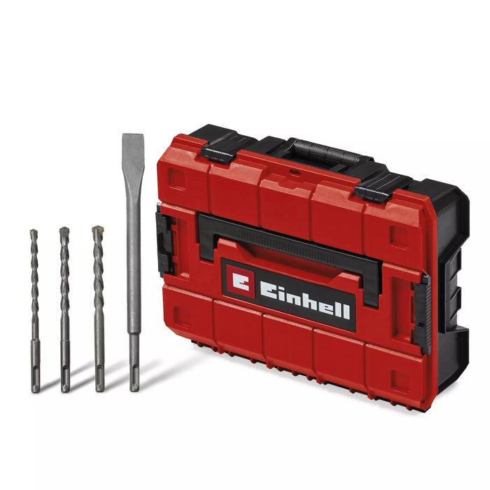 Taladro Einhell  Percutor Inalámbrico Profesional Tp-Hd 18/28 Li Bl+4, 18 Voltios Rojo/Negro, Batería De Iones De Litio 3,0 Ah, Juego De Accesorios De 4 Piezas, Estuche Electrónico S 4514274