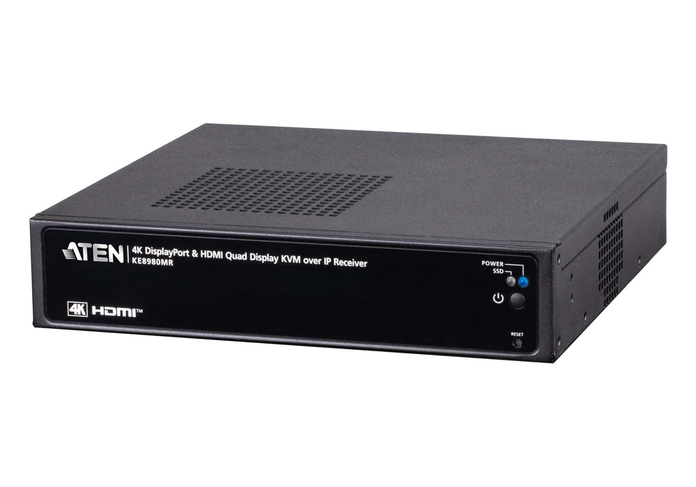 Receptor Kvm Sobre Ip Multi-View Con 4 Pantallas 4k Aten-Ke8980mr