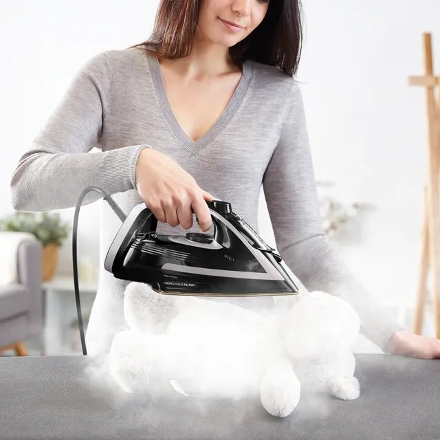 EAN 3121040086476 - Tefal Puregliss FV8062E0 plancha Plancha vapor-seco Durilium AirGlide Autoclean soleplate 3000 W Negro, G imagen 4