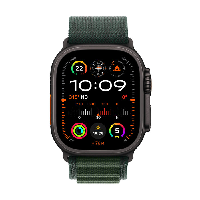 Apple Watch Ultra 2 (2024) Lte 49mm Black Titanium Case With Alpine Loop L - Dark Green