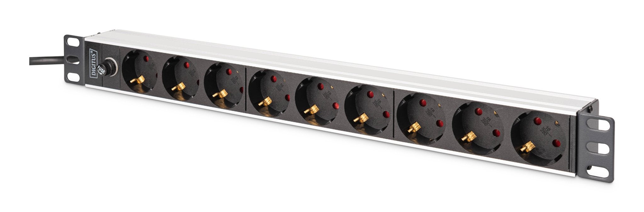 EAN 4016032501640 - Digitus DN-95437 unidad de distribución de energía (PDU) 9 salidas AC 1U Negro, Plata imagen 1