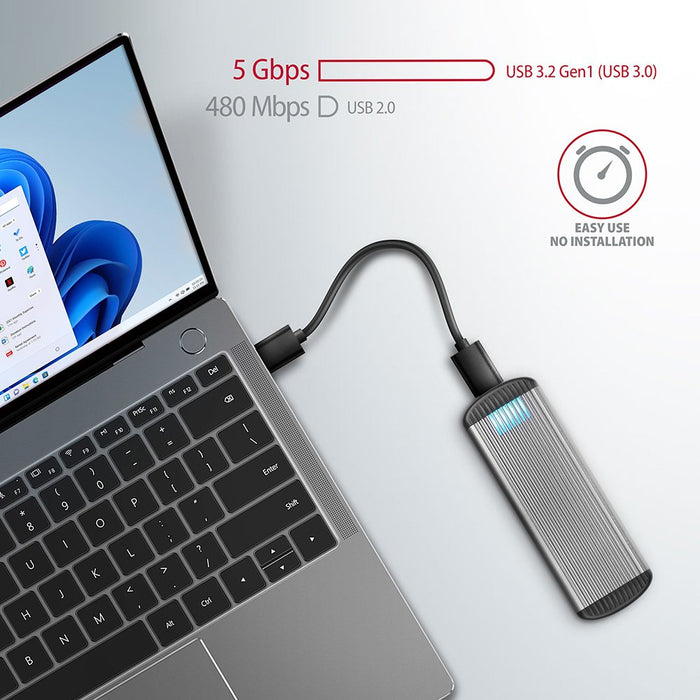 EAN 8595247906489 - Axagon EEM2-SA caja para disco duro externo Caja externa para unidad de estado sólido (SSD) Gris M.2 imagen 7