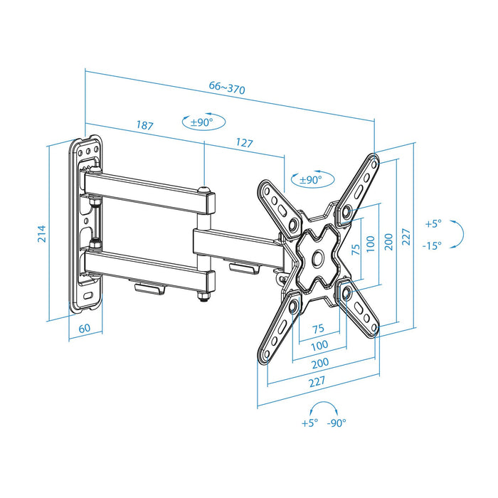 EAN 8433281014510 - TooQ LP1345TN-B soporte para TV 109,2 cm (43") imagen 8