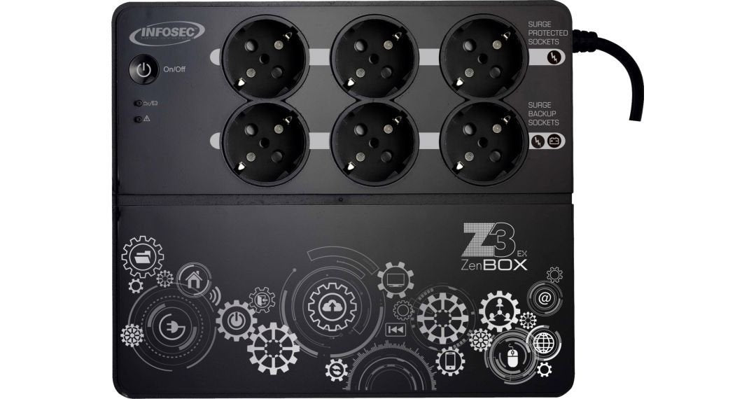 EAN 3700085660751 - Infosec Z3 Zenergy Box 700 sistema de alimentación ininterrumpida (UPS) 0,7 kVA 360 W 8 salidas AC imagen 1