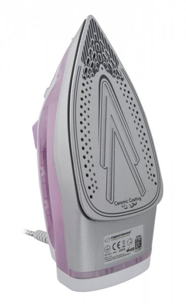 EAN 5901299949733 - Esperanza EHI004 plancha Plancha vapor-seco Suela de cerámica 2400 W Púrpura, Blanco imagen 6