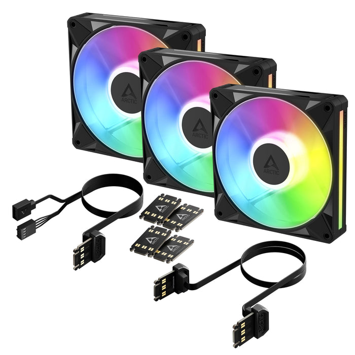 Ventilador Pc Arctic Bionix P14 A-Rgb (Negro Blanco, Pack De 3, 140 Mm) Acfan00341a