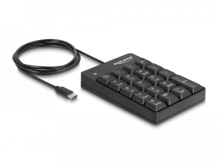 Teclado Numerico Delock 12108 Usb Type-C 19 Teclas Negro
