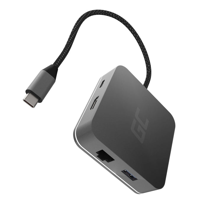 EAN 5903317224587 - Green Cell AK61 base para portátil y replicador de puertos USB 3.2 Gen 1 (3.1 Gen 1) Type-C Plata imagen 1