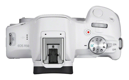 EAN 4549292205282 - Canon EOS R50, White + RF-S 18-45mm F4.5-6.3 IS STM Kit MILC 24,2 MP CMOS 6000 x 4000 Pixeles Blanco imagen 2