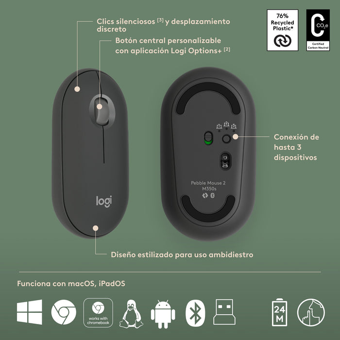 EAN 5099206115651 - Logitech 920-012227 teclado Ratón incluido Universal RF Wireless + Bluetooth QWERTY Español Grafito imagen 18