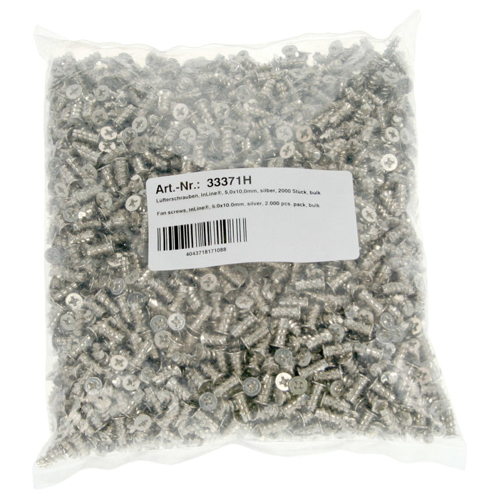 Tornillos De Ventilador Inline 5,0x10,0 Mm Niquelados 2.000 Uds