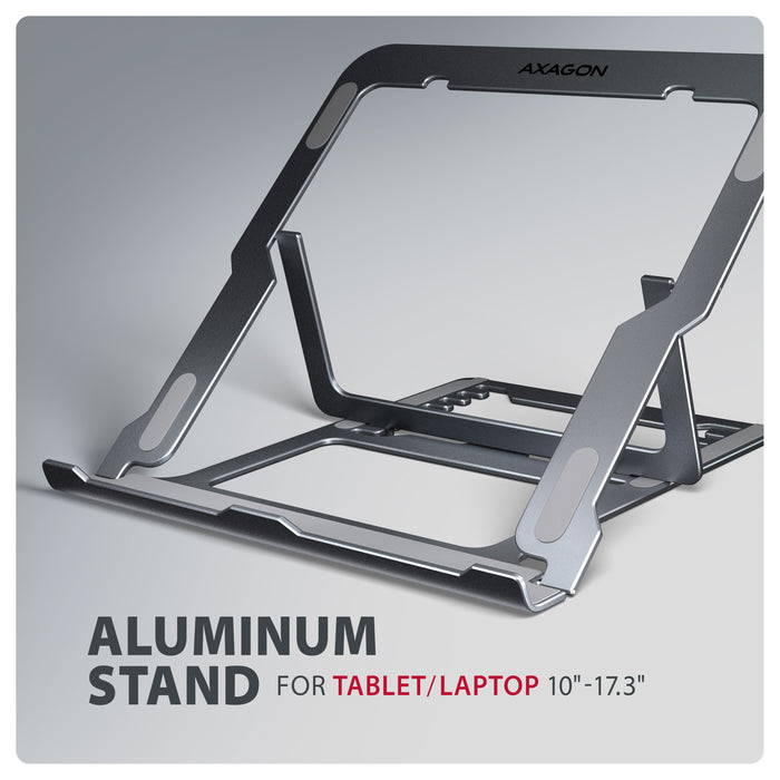 EAN 8595247909244 - Axagon STND-LAG Laptop-Ständer, höhenverstellbar, faltbar, Aluminium Soporte para ordenador portátil y ta imagen 2