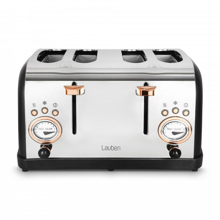 Tostadora Lauben Lbn4st1500bc 6 4 Rebanada(S) 1500 W Negro, Acero Inoxidable