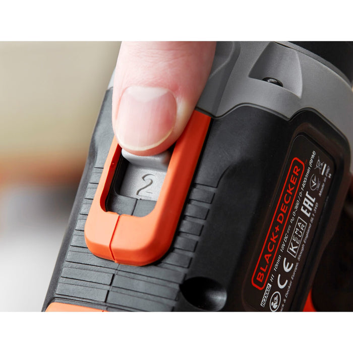 EAN 5035048709160 - Black & Decker BCD003MEM2K-QW taladro 1400 RPM Sin llave Negro, Naranja imagen 10