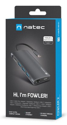 EAN 5901969444438 - NATEC NMP-2162 base para portátil y replicador de puertos Alámbrico USB 3.2 Gen 1 (3.1 Gen 1) Type-C Gris imagen 2