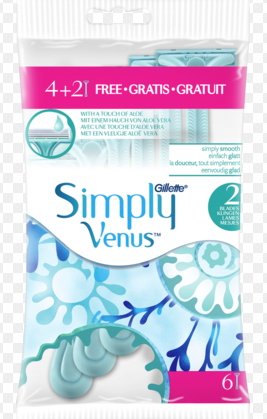 Gillette Venus 2 Einwegrasierer 6 Unidades