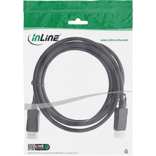 EAN 4043718280209 - InLine 17255P cable DisplayPort 0,5 m Negro imagen 2