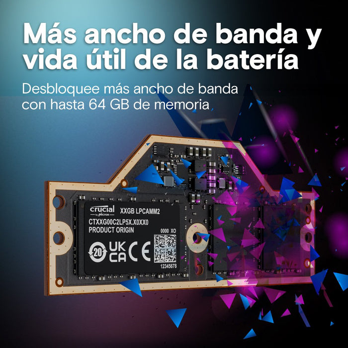 EAN 0649528945969 - Crucial CT64G75C2LP5X módulo de memoria 64 GB 1 x 64 GB LPDDR5X 7500 MT/s 262-pin LPCAMM2 imagen 5