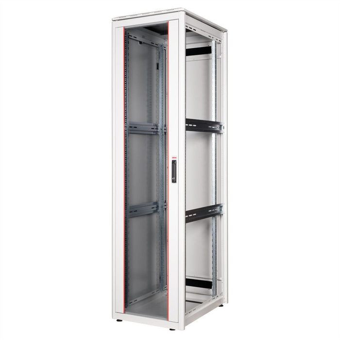 Roline 19-Zoll Netzwerkschrank Pro 47 He, 600x800 Bxt Glastr Grau