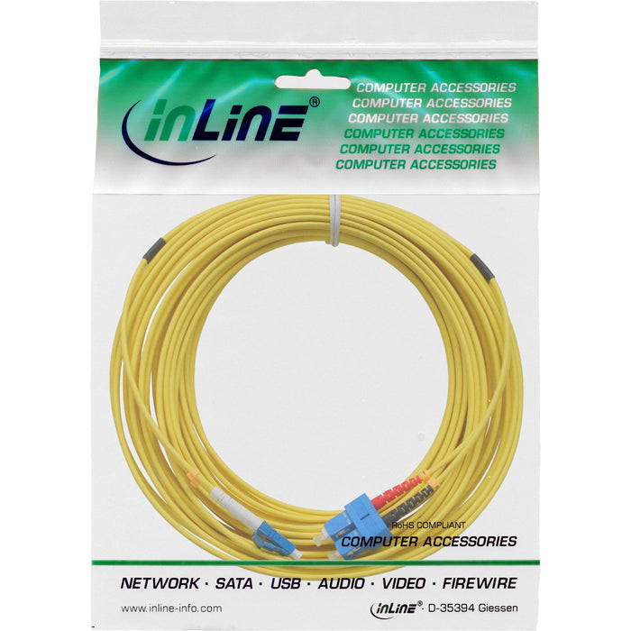 Cable Duplex De Fibra Óptica Inline Lc/Sc 9/125?M Os2 15m