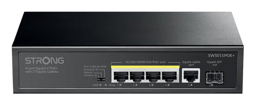 EAN 9120072379055 - Strong SW5011POE+ switch Gigabit Ethernet (10/100/1000) Energía sobre Ethernet (PoE) Montaje en pared/esc imagen 1