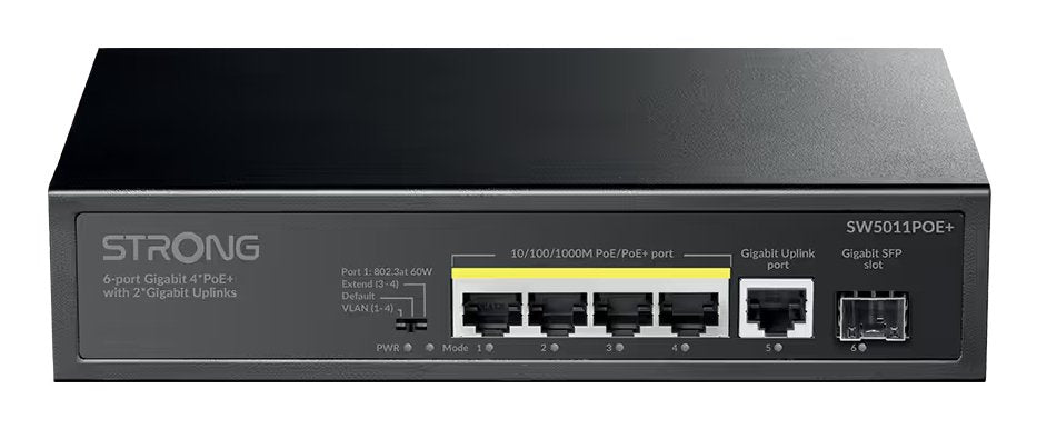 EAN 9120072379055 - Strong SW5011POE+ switch Gigabit Ethernet (10/100/1000) Energía sobre Ethernet (PoE) Montaje en pared/esc imagen 1