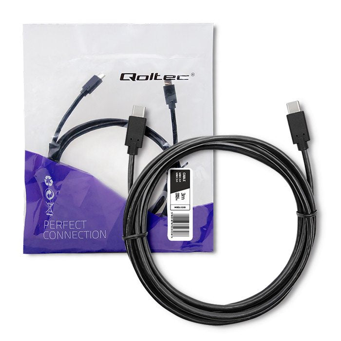 EAN 5901878523538 - Qoltec 52353 cable USB USB 3.2 Gen 1 (3.1 Gen 1) 3 m USB C Negro imagen 1