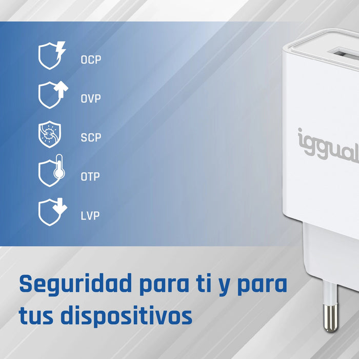 EAN 8435364318188 - iggual IGG318188 cargador de dispositivo móvil Universal Blanco Corriente alterna Interior imagen 7