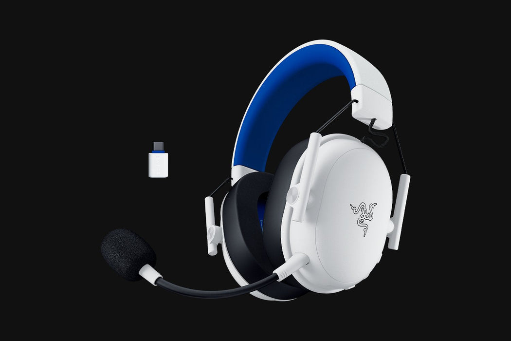Auriculares Para Juegos Razer Blackshark V3 X Hyperspeed Para Playstation (Blanco, Dongle De 2,4 Ghz, Bluetooth, Usb)