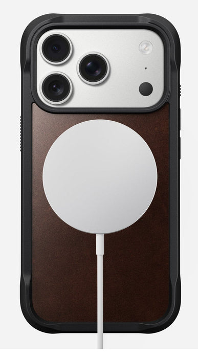 Nomad Rugged Leather Case Iphone 17 Pro Rustic Brown Horween