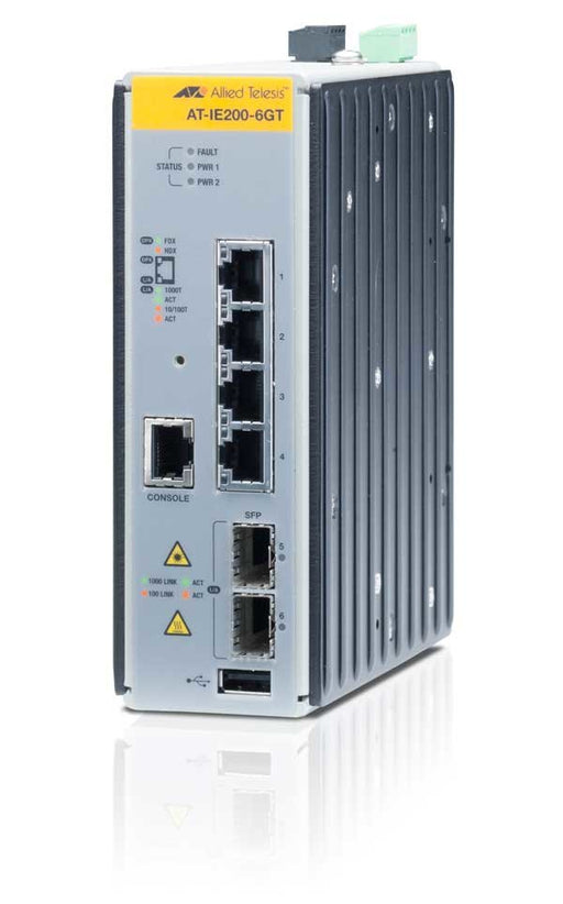 EAN 0767035201894 - Allied Telesis AT-IE200-6GT Gestionado L2 Gigabit Ethernet (10/100/1000) Negro imagen 1