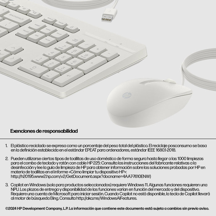 Hp 225 Wired Mouse And Kb G2