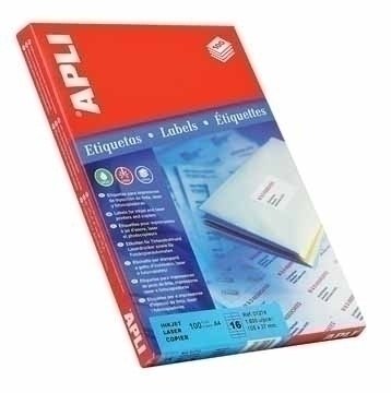 EAN 8410782012887 - APLI Labels 97 x 42.4mm etiqueta autoadhesiva Blanco 1200 pieza(s) imagen 1