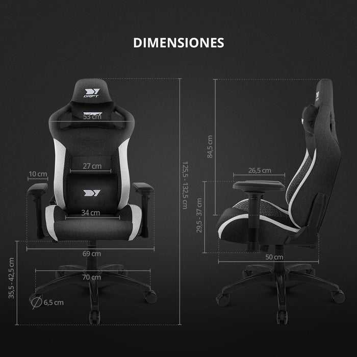 Silla Gaming Drift Dr220 Gris Y Blanca