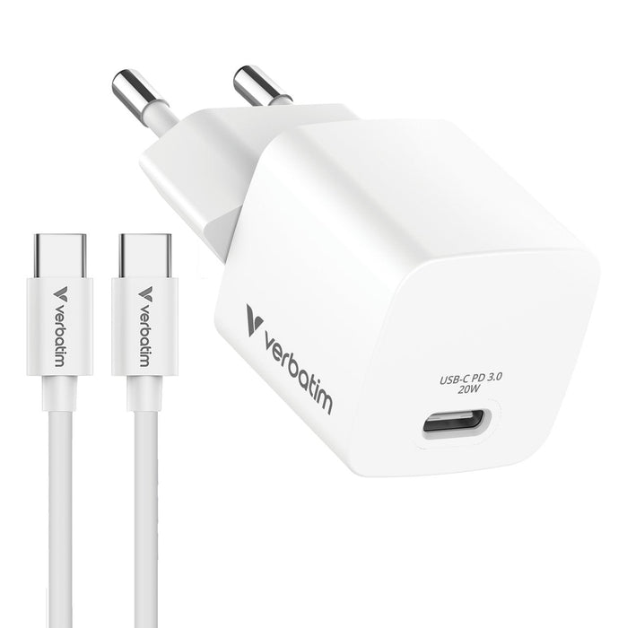 Verbatim Ladeadapter Essentials Set, 20w, Mini Gan