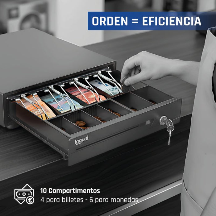 EAN 8435364316368 - iggual IRON-10 Cajón de efectivo automático y manual imagen 7