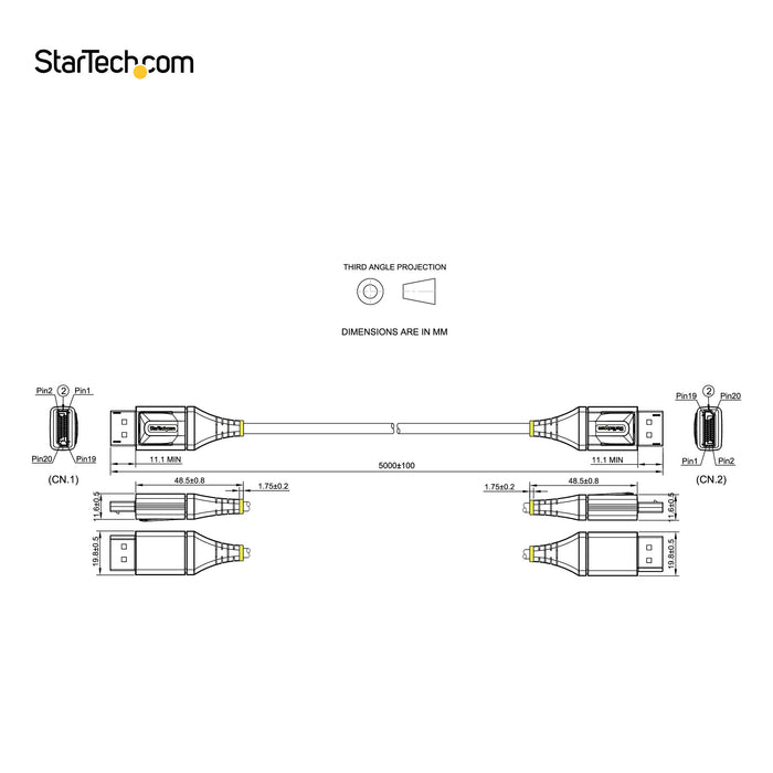 EAN 65030889285 - StarTech.com DP14VMM5M cable DisplayPort Gris, Negro imagen 11