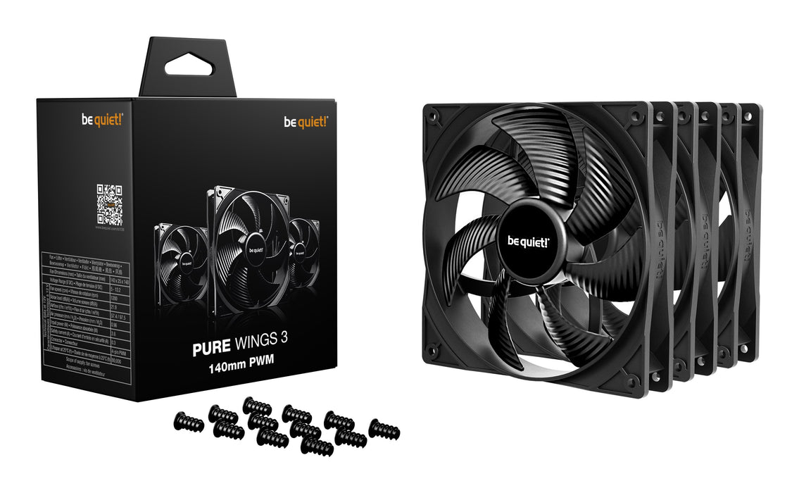 EAN 4260052193853 - be quiet! Pure Wings 3 140 mm PWM Triple Pack Carcasa del ordenador Ventilador 14 cm Negro 3 pieza(s) imagen 3