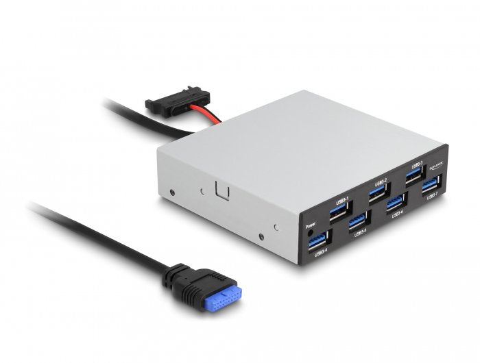 Delock 64207 Panel Frontal De 3.5" Usb 5 Gbps 7 X Usb Tipo-A