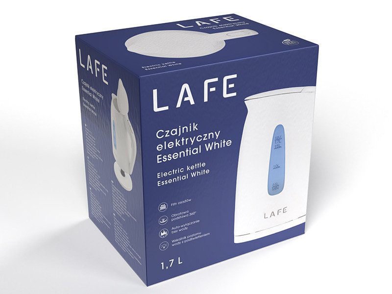 EAN 5907512874004 - Lafe Essential White tetera eléctrica 1,7 L 2200 W Blanco imagen 9