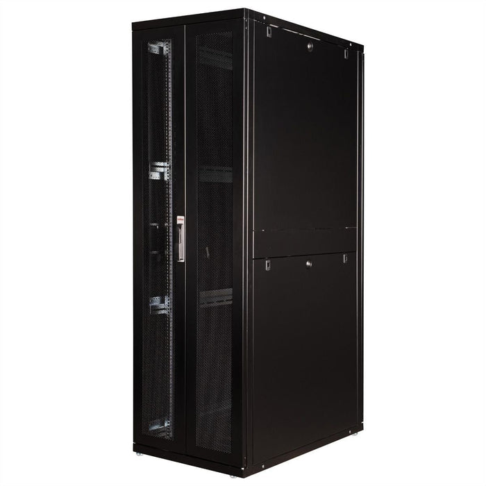 Roline 19-Zoll Serverschrank Pro 42 He, 600x1000 Bxt Schwarz Plexiglas