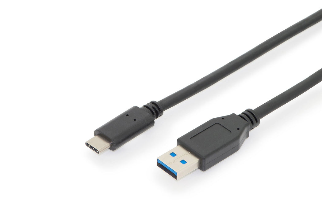 EAN 4016032438298 - Digitus AK-300146-010-S cable USB USB 2.0 1 m USB C USB A 10 Gbit/s Negro imagen 1
