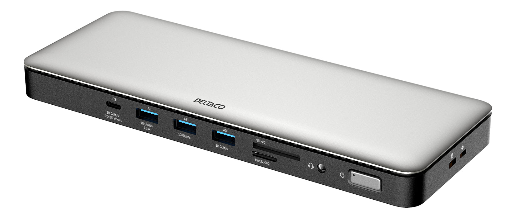 EAN 7333048060648 - Deltaco USBC-HDMI29 base para portátil y replicador de puertos USB Tipo C Plata imagen 1