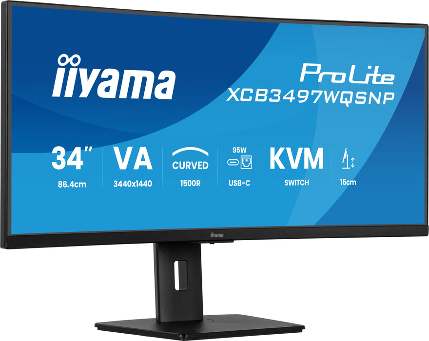 EAN 4948570125142 - iiyama ProLite XCB3497WQSNP-B1 pantalla para PC 86,4 cm (34") 3440 x 1440 Pixeles UltraWide Quad HD LED N imagen 4