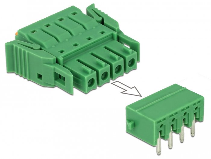 Terminalblock Set Für Platine 4 Pin 3,81 Mm Rastermass Horizontal