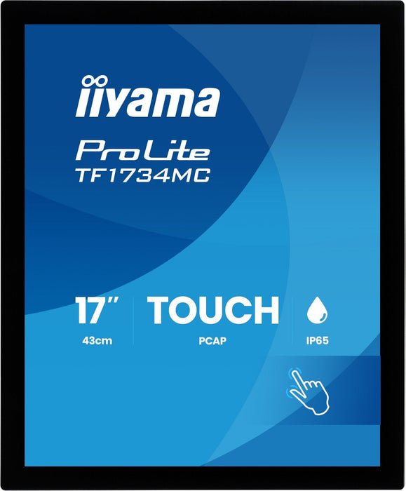 43,0cm 17" (1280x1024) Iiyama Prolite Tf1734mc-B8x 5:4 Tn 5ms 75hz Hdmi Displayport Vga Vesa Touch Black